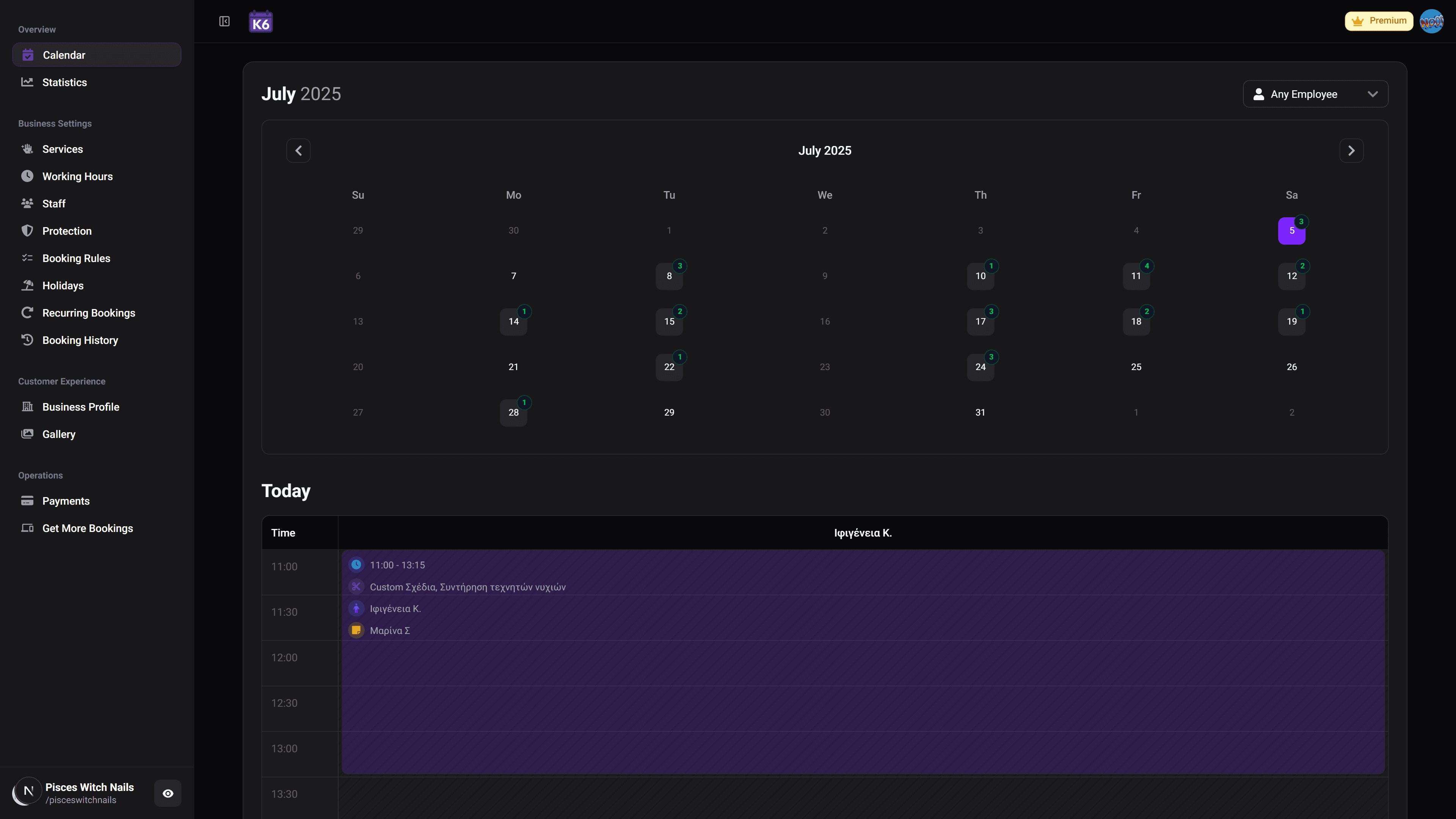 Business dashboard preview